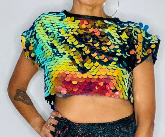 Sequin Crop Top - Phoenix