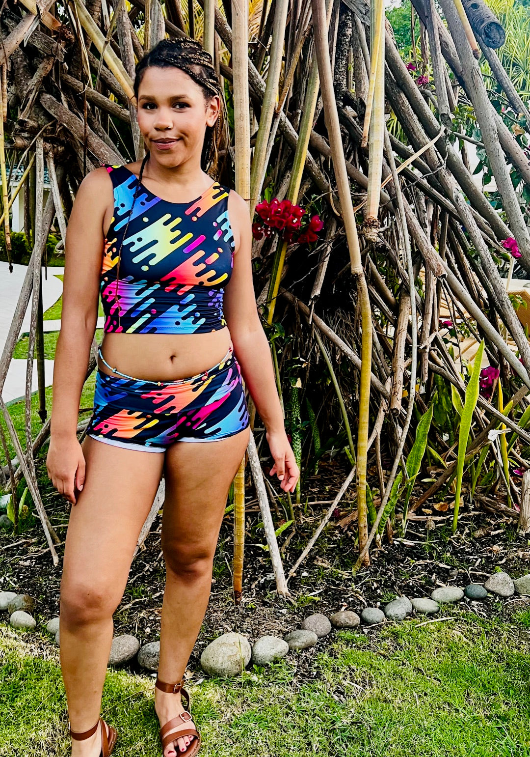 High/Low Crop Top - Pop