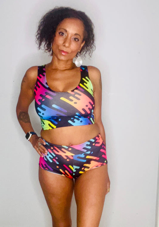 High/Low Crop Top - Pop