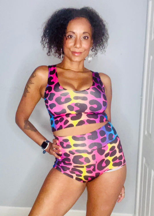 High/Low Crop Top - Wild