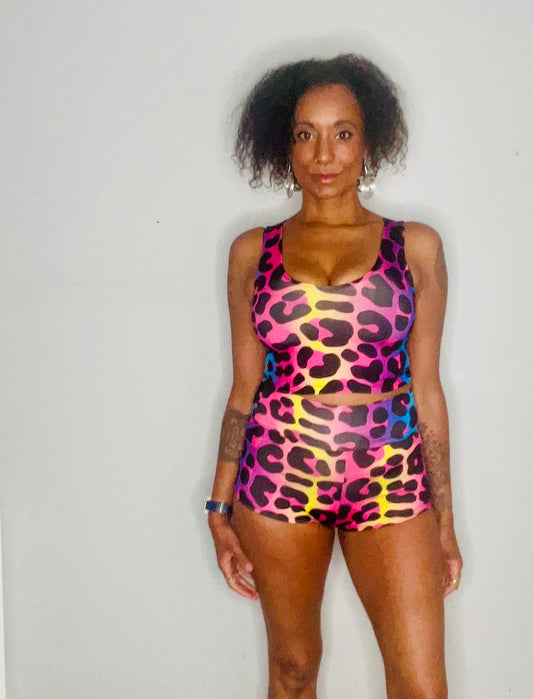 High/Low Crop Top - Wild