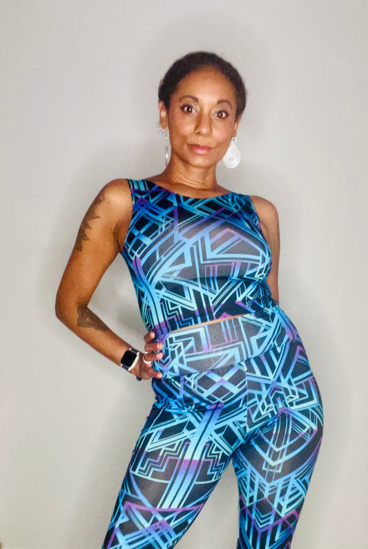 High/Low Crop Top - Cyber